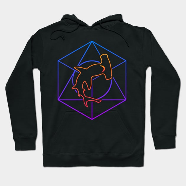 Psychedelic Sacred Geometry Hammerhead Shark Hoodie by MeatMan